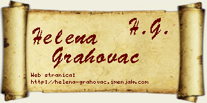Helena Grahovac vizit kartica